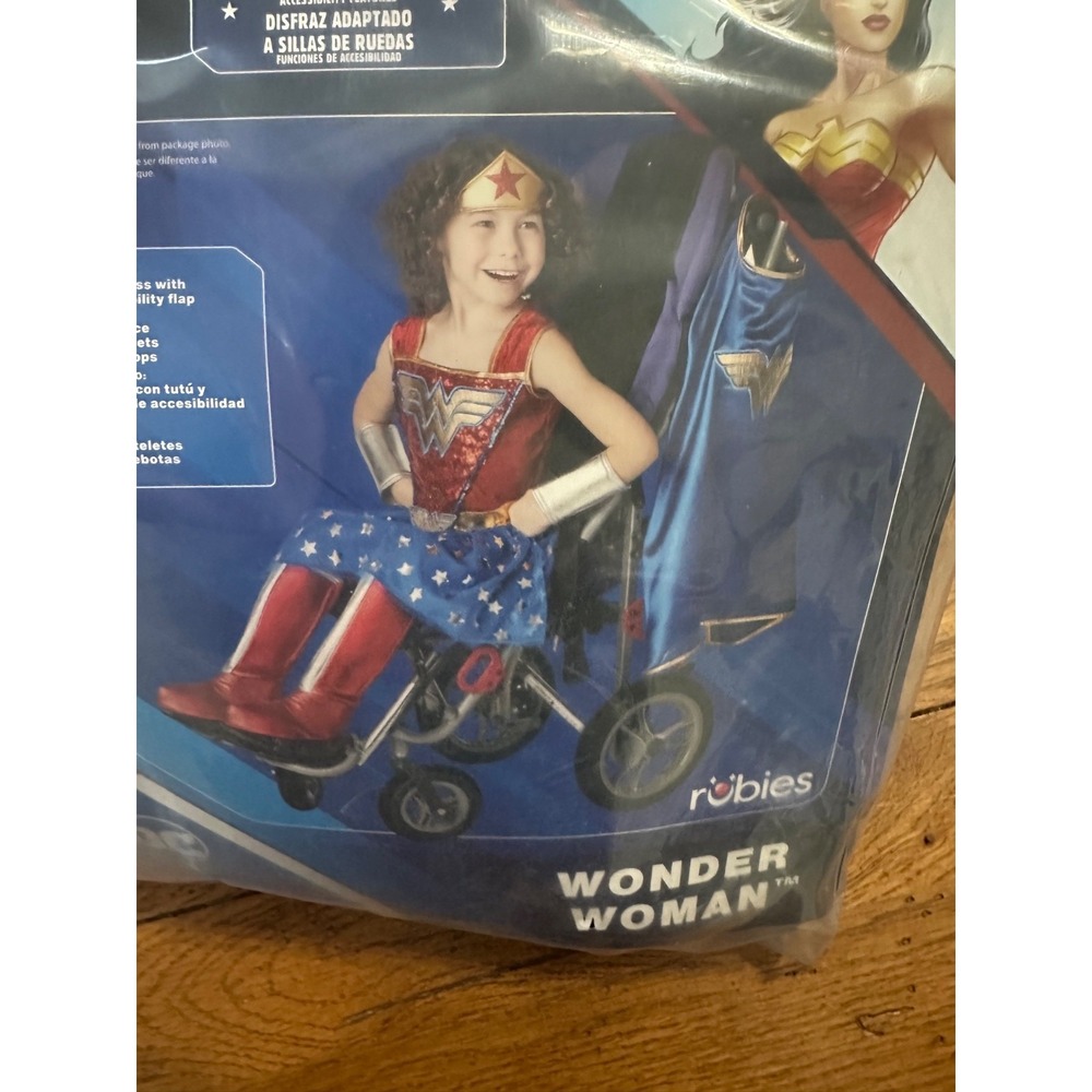 wonder woman wheelchair friendly halloween costume NWT‎ girls 6-6x